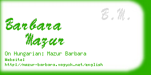 barbara mazur business card